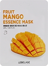 Парфумерія, косметика Тканинна маска для обличчя з екстрактом манго - Lebelage Fruit Mango Essence Mask