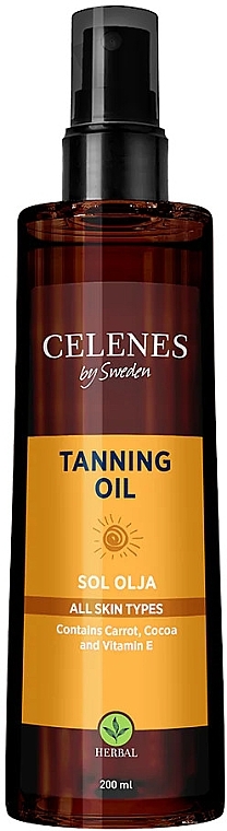 Олія для засмаги - Celenes Herbal Tanning Oil — фото N1