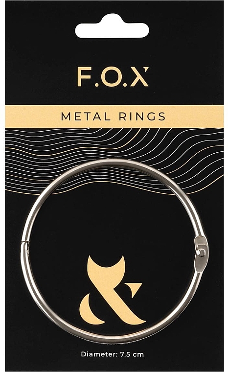 Колесо для шаблона гель-лака, металл, 7.5мм - F.O.X Metal Rings — фото N1