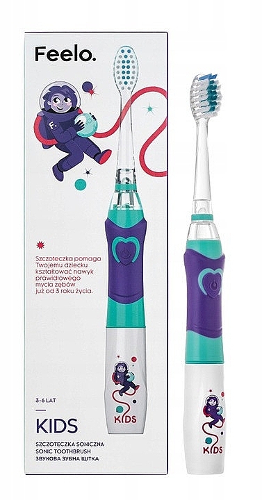 Звуковая зубная щетка для детей, 3-6 лет. - Feelo Kids — фото N1