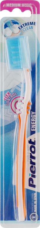 Зубная щетка "Энергия", средняя, оранжевая - Pierrot Energy