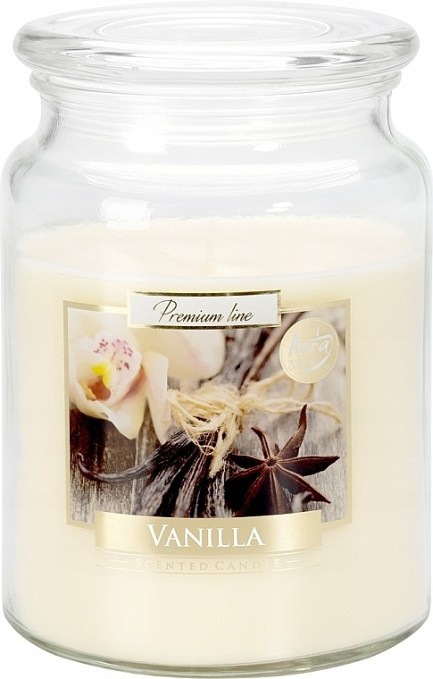 Ароматическая премиум-свеча в банке "Ваниль" - Bispol Premium Line Aura Scented Candle Vanilla — фото N1