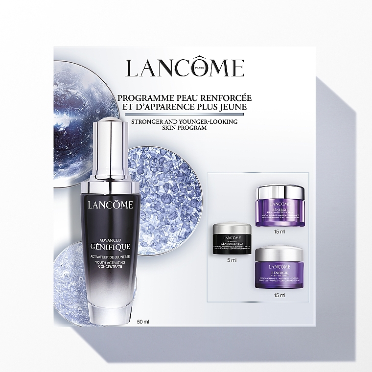 Набор - Lancome Advanced Genifique (serum/50ml + eye/cr/5ml + d/cr/15ml + n/cr/15ml) — фото N1