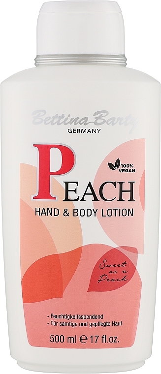 Лосьон для рук и тела "Персик" - Bettina Barty Peach Hand & Body Lotion  — фото N1