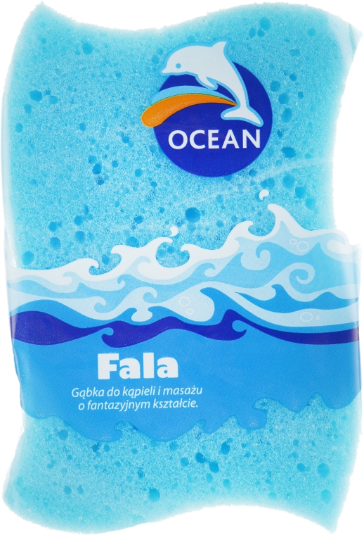 Губка масажна для купання "Fala", блакитна - Ocean