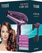 Фен для волосся, фіолетовий - Teesa Hair Dryer X-Dry 300 Violet TSA0512 — фото N3