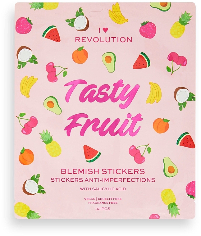 Очищувальні смужки для обличчя - I Heart Revolution Tasty Fruit Blemish Stickers — фото N1