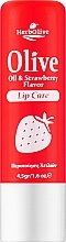 Бальзам для губ с клубникой - Madis HerbOlive Lip Care — фото N1