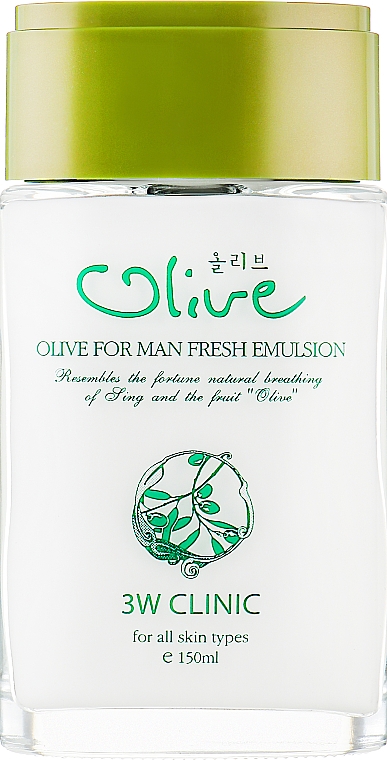 Мужская увлажняющая эмульсия с оливой - 3w Clinic Olive For Man Fresh Emulsion — фото N2