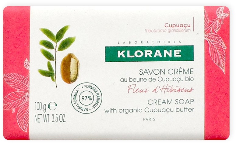 Мило - Klorane Cupuacu Hibiscus Flower Cream Soap — фото N1