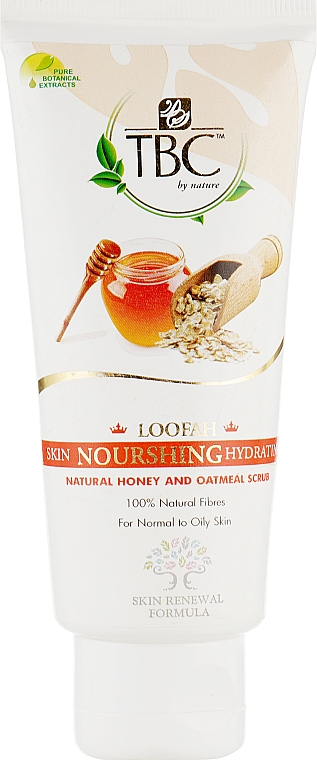 Живильний, зволожуючий скраб - TBC Loofah Skin Nourshing Hydrating Natural and Honey Oatmeal Scrub — фото N1