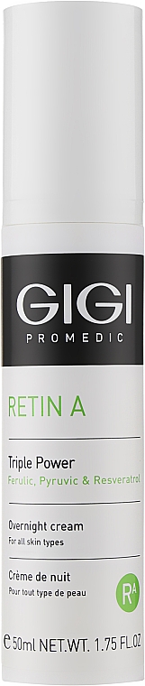 Активний оновлювальний крем для обличчя з ретинолом - Gigi Retin A Overnight Cream — фото N3
