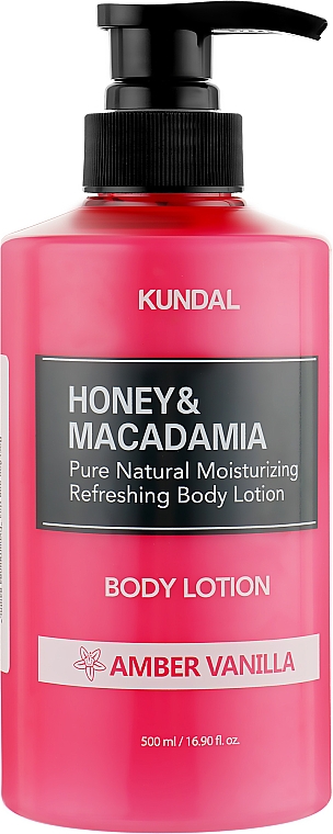Лосьйон для тіла "Бурштинова ваніль" - Kundal Honey & Macadamia Body Lotion Amber Vanilla — фото N3