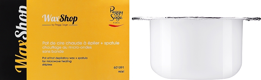Чаша з гарячим воском для депіляції зі шпателем - Peggy Sage Pot Of Hot Depilatory Wax + Spatula — фото N1