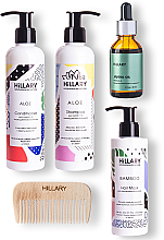 Парфумерія, косметика УЦІНКА Набір - Hillary Aloe (sh/250ml + h/cond/250ml + h/mask/200ml + oil/30ml + h/brush) *