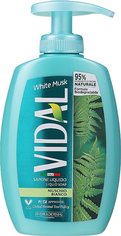 Жидкое мыло "Белый мускус" - Vidal Liquid Soap White Musk — фото N1