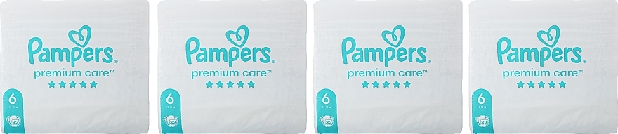 Подгузники Premium Care 6 (13-18 кг), 128 шт - Pampers — фото N1