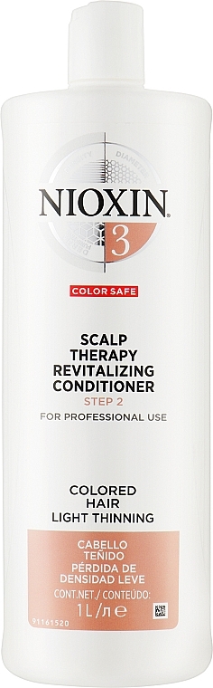 Восстанавливающий кондиционер - Nioxin Thinning Hair System 3 Color Safe Scalp Revitalizing Conditioner — фото N2