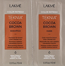 Набор пробников - Lakme Teknia Color Refresh Cocoa Brown (sh/10ml + mask/10ml) — фото N2