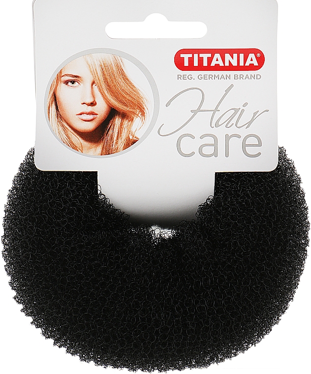 Зажим для волосся об'ємний, чорний, 11см - Titania — фото N1