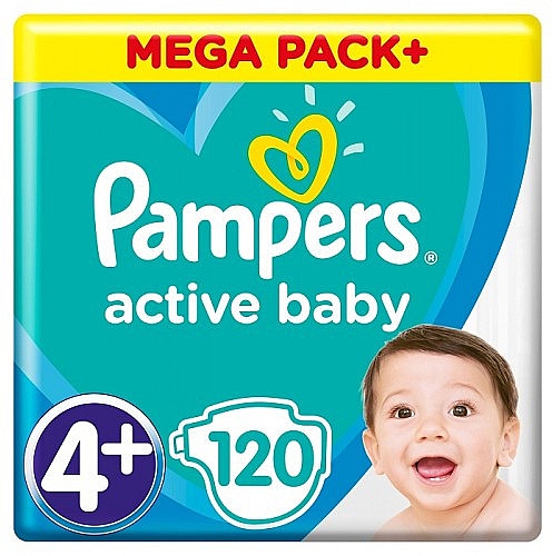Підгузки Active Baby 4 (9-14 кг), 120 шт. - Pampers — фото N1