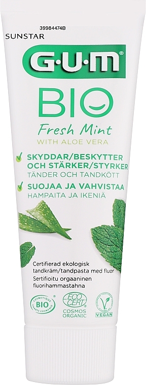 Зубная паста "Свежая мята" - G.U.M. Bio Fresh Mint Toothpaste — фото N1