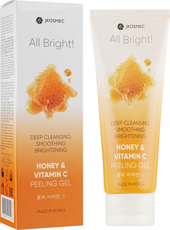 Пилинг-скатка для лица c мёдом и витамином С - Jkosmec All Bright Honey and Vitamin С Basic Peeling Gel