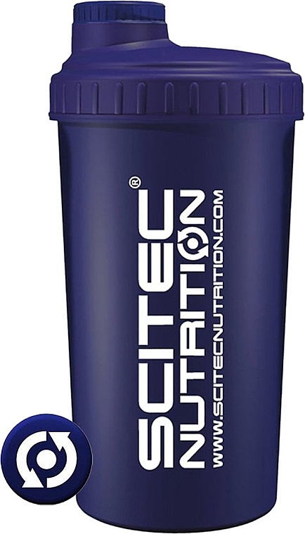 Шейкер 700 мл, темно-синий - Scitec Nutrition Shaker Navy Blue — фото N2