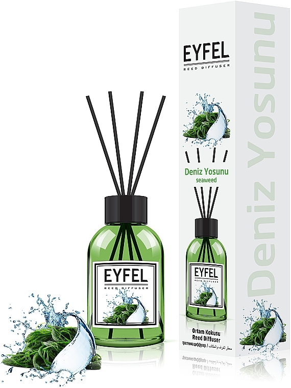 ПОДАРОК! Аромадиффузор "Морские водоросли" - Eyfel Perfume Reed Diffuser Seaweed — фото N1