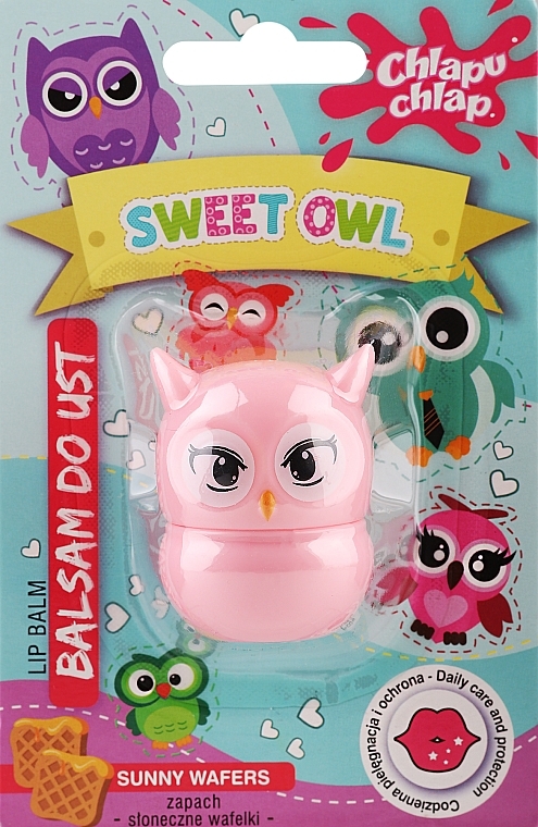 Бальзам для губ "Sweet Owl", вафли - Chlapu Chlap Sunny Wafers Cake Lip Balm — фото N1