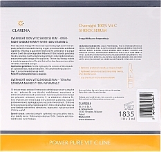 УЦІНКА Нічна сиворотка - Clarena Overnight 100 % Vit C Shock Serum * — фото N3