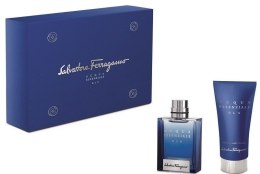 Парфумерія, косметика Salvatore Ferragamo Acqua Essenziale Blu - Набір (edt/50ml + sh/gel/100ml)