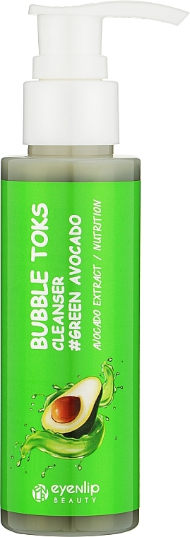 Пенка кислородная для умывания - Eyenlip Ceramide Green Toks Bubble Cleanser — фото N1