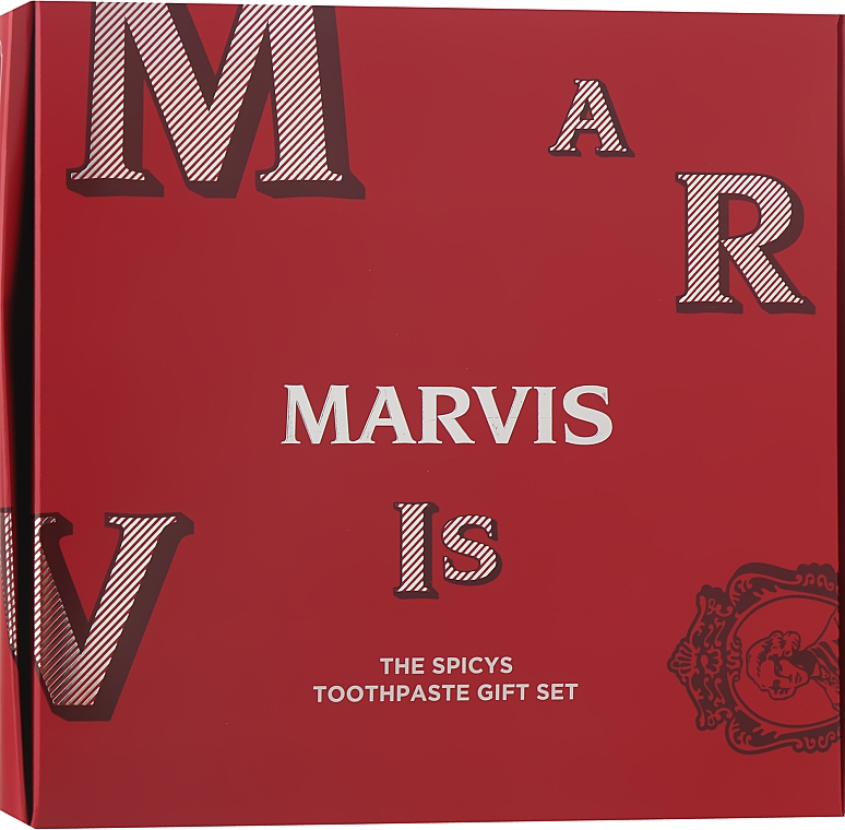 Набір зубних паст "The Spicys Gift Set" - Marvis (toothpast/2x10ml + toothpast/85ml) — фото N1