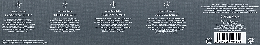 Calvin Klein CK Miniatures Coffret Set - Набор (edt/5x10ml) — фото N3