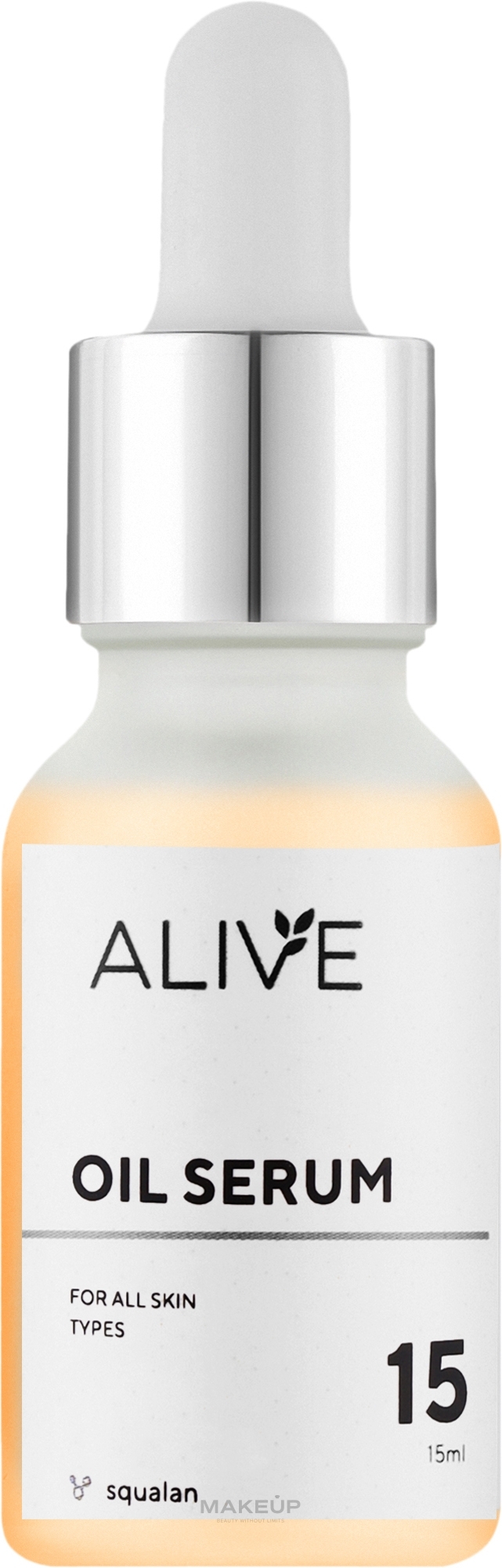 Олійна сироватка зі скваланом для всіх типів шкіри - ALIVE Cosmetics Oil Serum 15 — фото 15ml