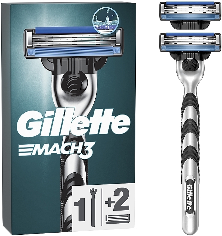 Бритва з 2 змінними касетами - Gillette Mach3 — фото N1