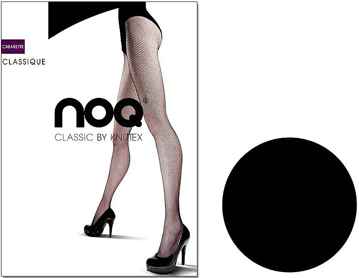 Колготки для жінок в дрібну сіточку "Classique", 20 Den, nero - Knittex — фото N1