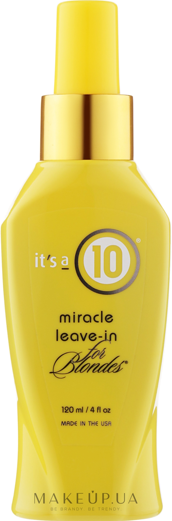 Незмивний засіб для світлого волосся - It's a 10 Haircare Miracle Leave-in for Blondes — фото 120ml