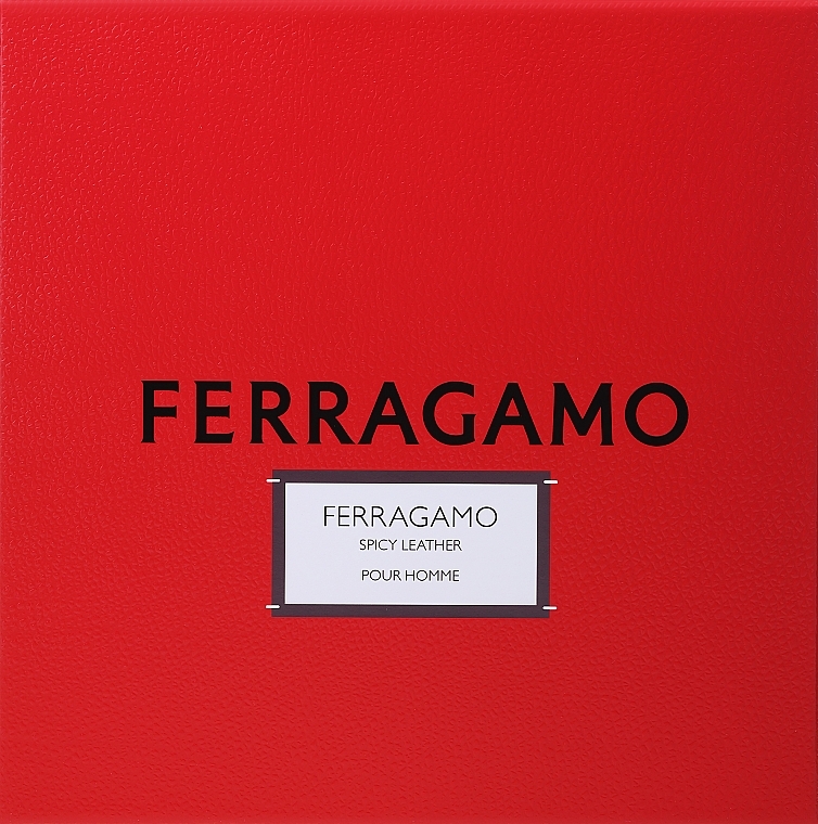 Salvatore Ferragamo Spicy Leather - Набір (edp/100ml+edp/mini/10ml+shm/sh/gel/100ml) — фото N1