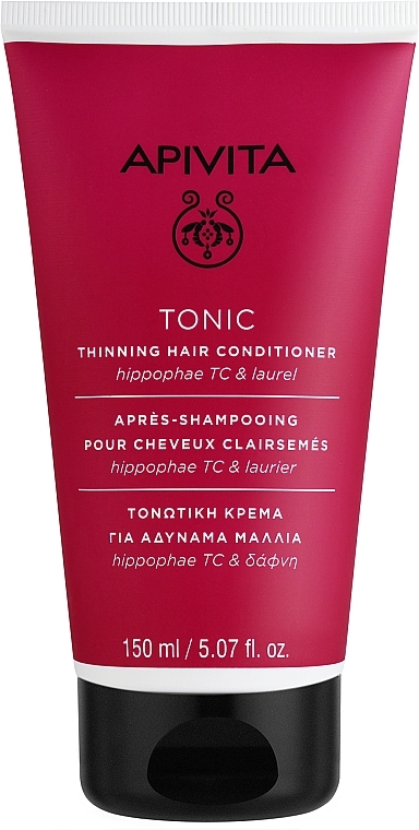 Кондиционер тонизирующий для волос, которые редеют с облепихой и лаурелью - Apivita Tonic Conditioner For Thinning Hair With Hippophae TC & Bay Laurel — фото N1