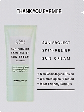 Духи, Парфюмерия, косметика Солнцезащитный крем SPF50+ - Thank You Farmer Sun Project Skin Relief Sun Cream SPF 50+ PA++++ (пробник)