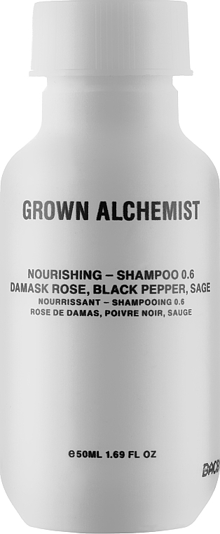 Питательный шампунь - Grown Alchemist Nourishing Shampoo 0.6 Damask Rose, Black Pepper, Sage — фото N1
