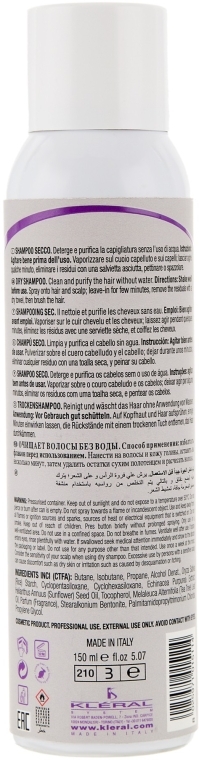 Сухой шампунь для волос - Kleral System Selenium Dry Shampoo — фото N2