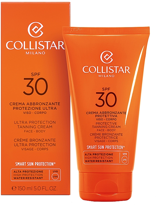 Крем для загара - Collistar Ultra Protection Tanning Cream face and body SPF 30 — фото N2
