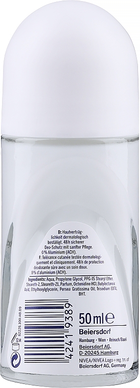 Дезодорант кульковий - NIVEA Fresh Pure Roll On Deodorant — фото N2
