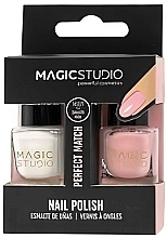 Духи, Парфюмерия, косметика Набор лаков, белый и бежевый - Magic Studio 2 Nail Polish Pack (nail/polish/2pcs)