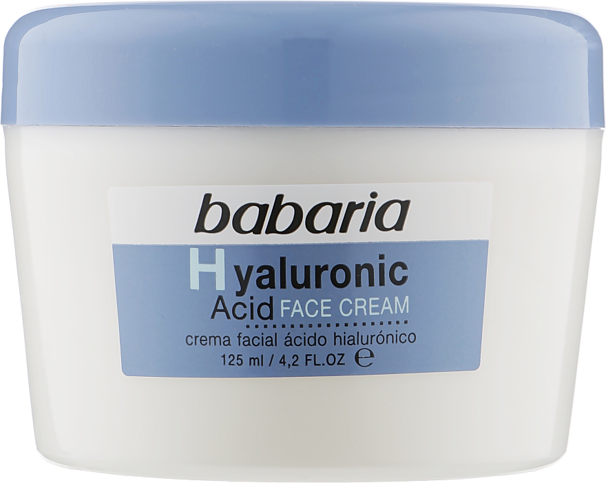 Крем для обличчя, з гіалуроновою кислотою - Babaria Hyaluronic Acid Face Cream
