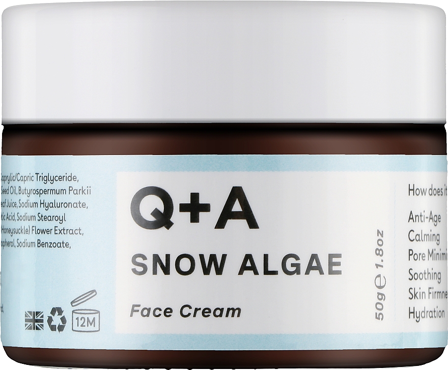 Крем для обличчя зі сніговою водорістю - Q+A Snow Algae Intensiv Face Cream