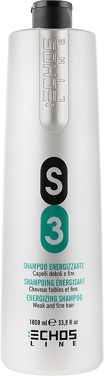 Укрепляющий шампунь для тонких и ослабленных волос - Echosline S3 Invigorating Shampoo — фото N3